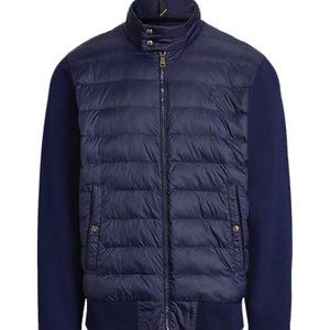 Polo Ralph Lauren Quilted Hybrid Jacket Navy Blue
